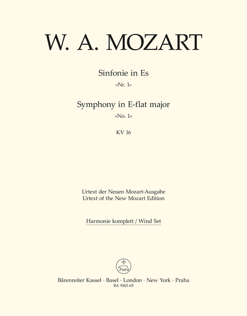 Symphony No.1 E-flat major, KV.16 (Wind set)