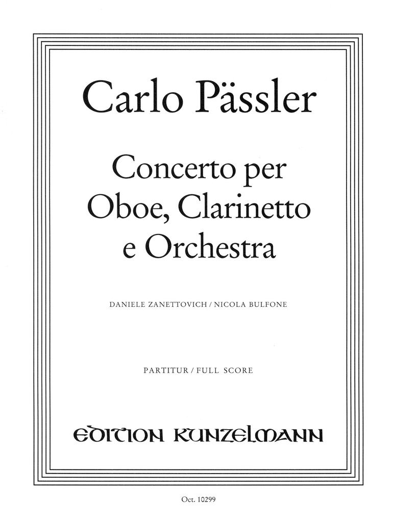 Concerto for Oboe, Clarinet and Orchestra (Full score)