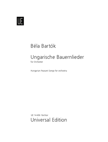 Ungarische Bauernlieder (Score)