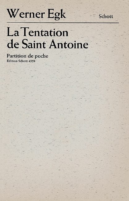 La Tentation de Saint Antoine (Study score)